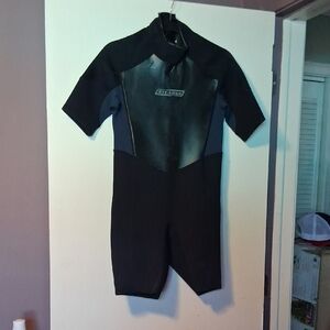Men's Small Black and Blue Swim Wetsuit